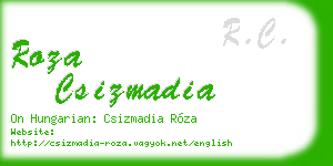 roza csizmadia business card