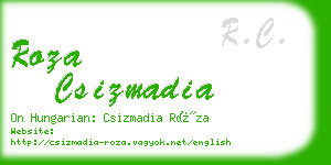 roza csizmadia business card